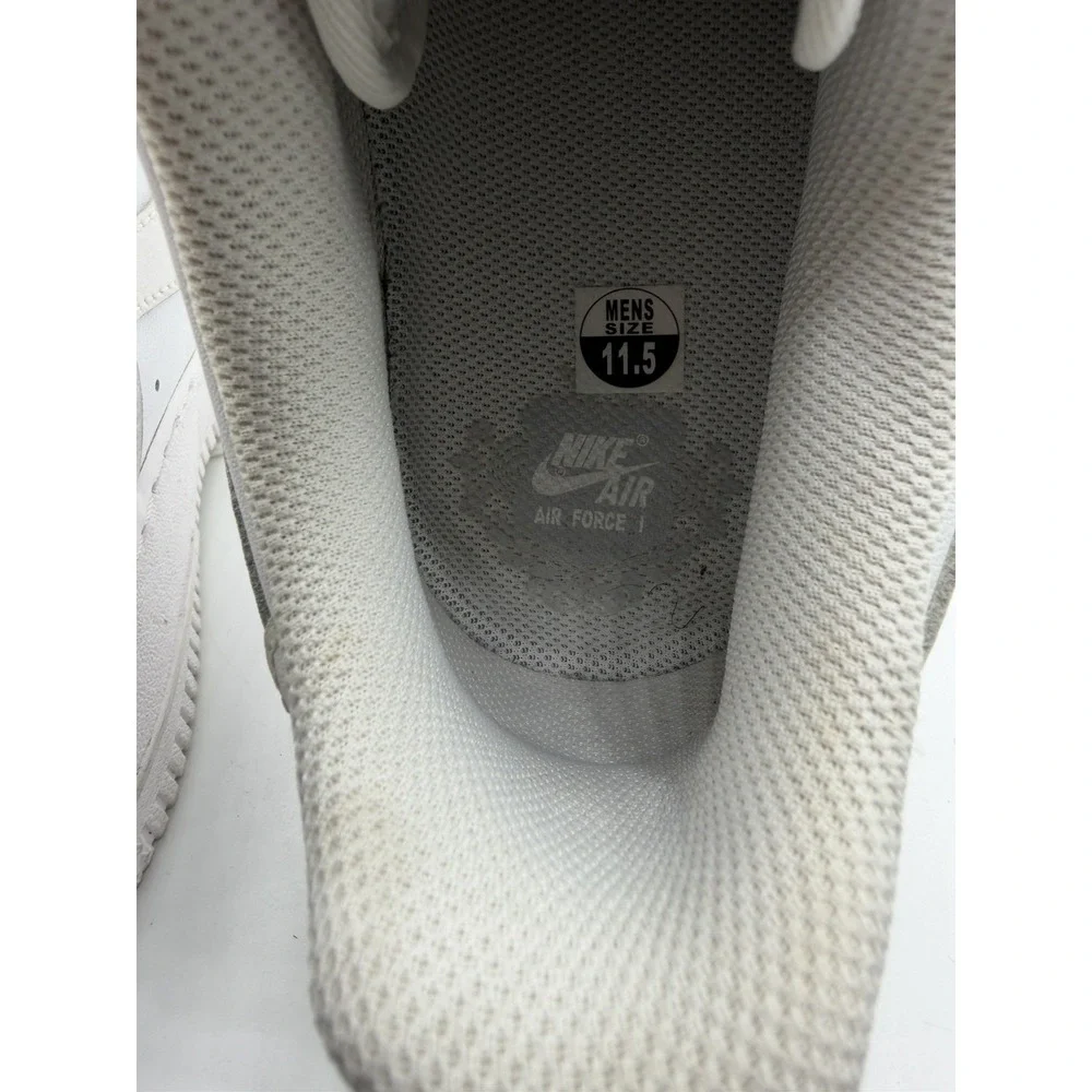 Nike Air Force 1 low top Sneakers mens 11.5 triple white shoes CW2288-111 - USED